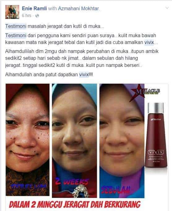 jeragat vivix testimoni