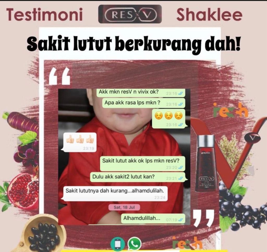 resv shaklee sakit lutut berkurang